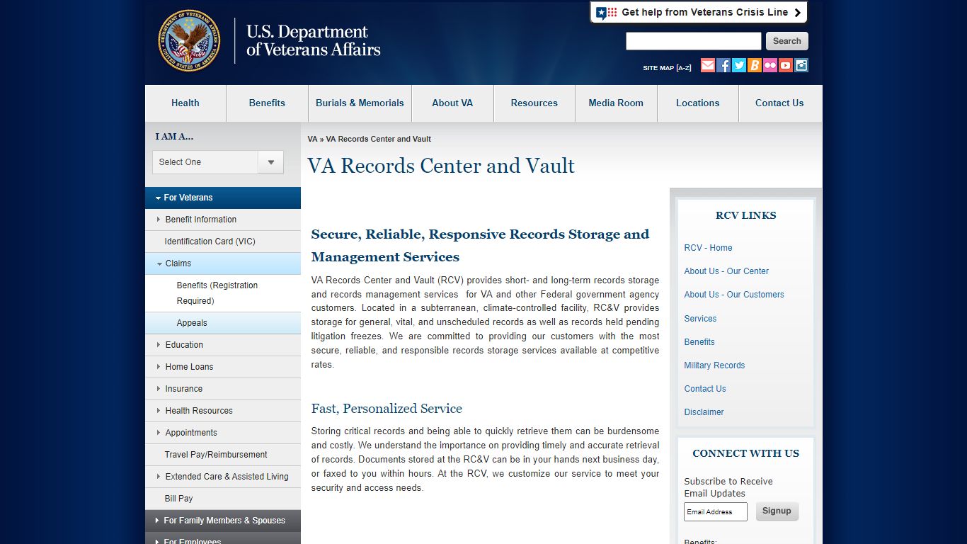 VA Records Center and Vault